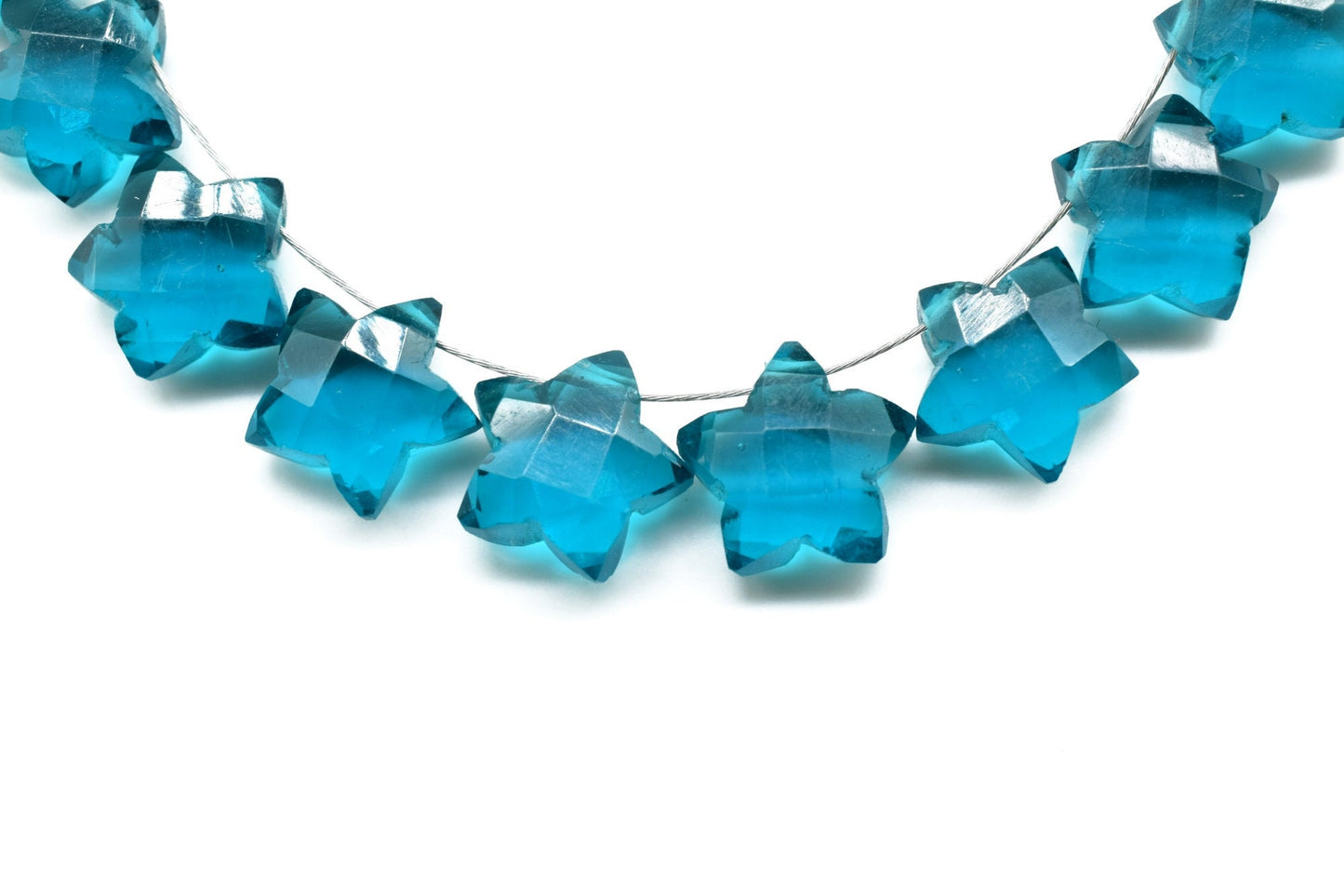Neon Apatite 9mm star shape Faceted Briolette,Gemstone,Hand Carved Briolette,Carving Gemstone,Faceted Carved stones,Apatite carving gemstone