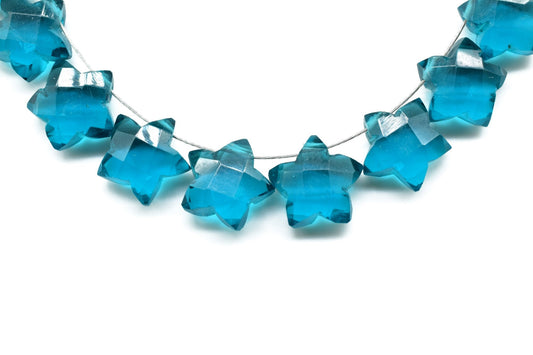 Neon Apatite 9mm star shape Faceted Briolette,Gemstone,Hand Carved Briolette,Carving Gemstone,Faceted Carved stones,Apatite carving gemstone