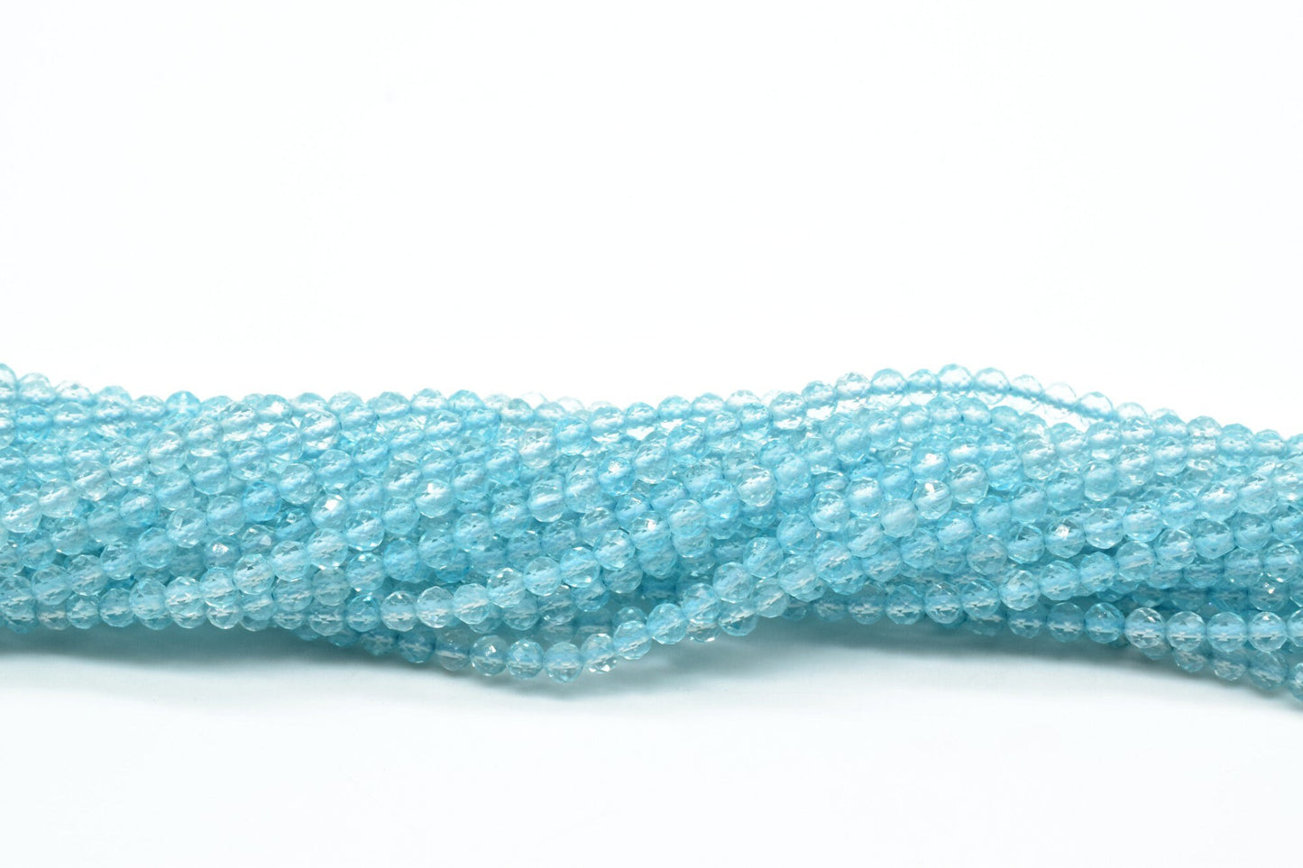 Sky Topaz faceted beads,Finest Quality beads strand, faceted beads,Rondelle Beads,Super Fine Beads,Coated Beads,jewelry making beads