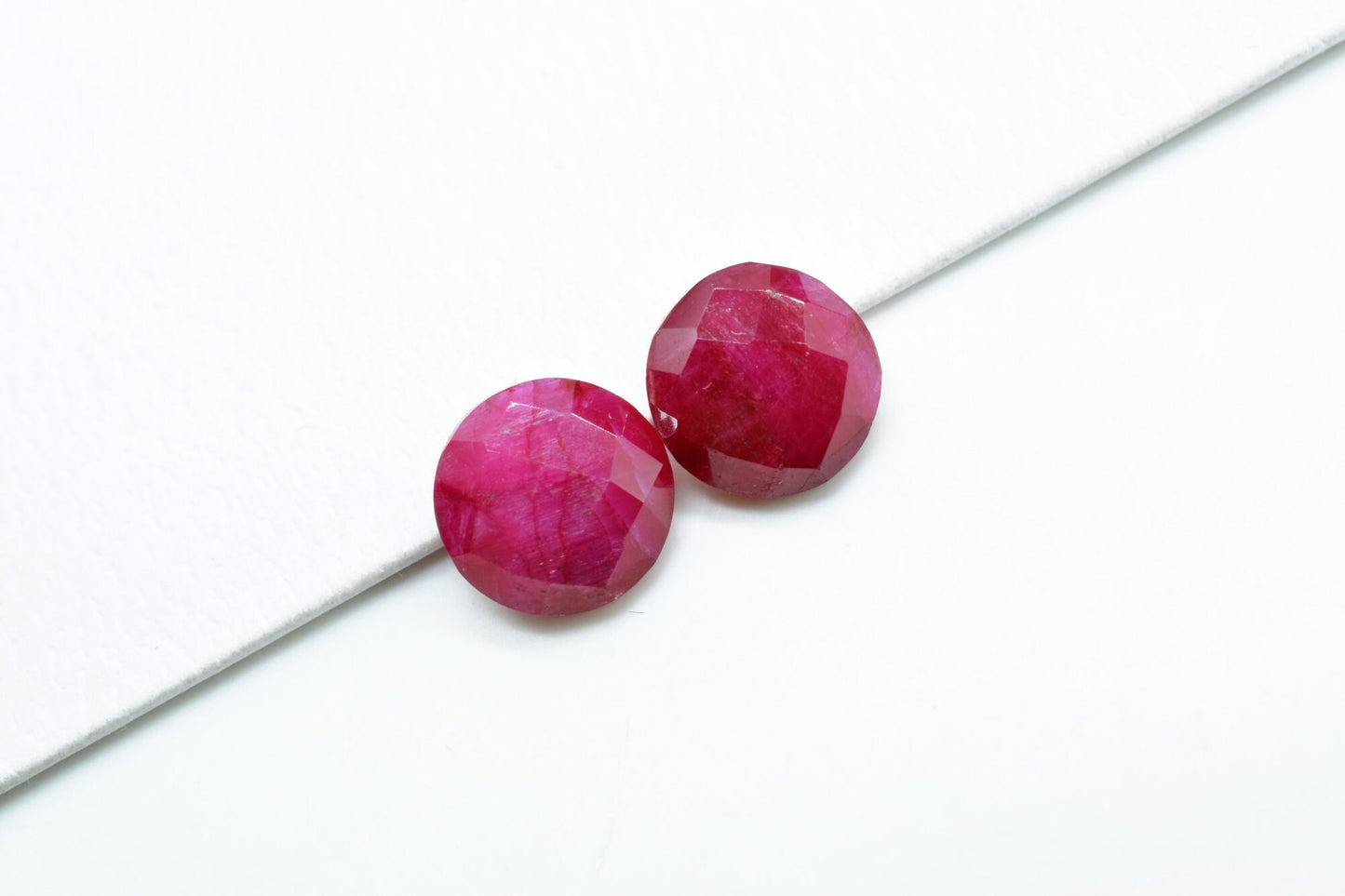 Ruby Round Coin Shape Briolette,Drill Faceted Coin,10mm Coin Faceted Beads,Ruby Coin Beads,Ruby Briolettes,Match Pair Beads,Ruby Jewelry