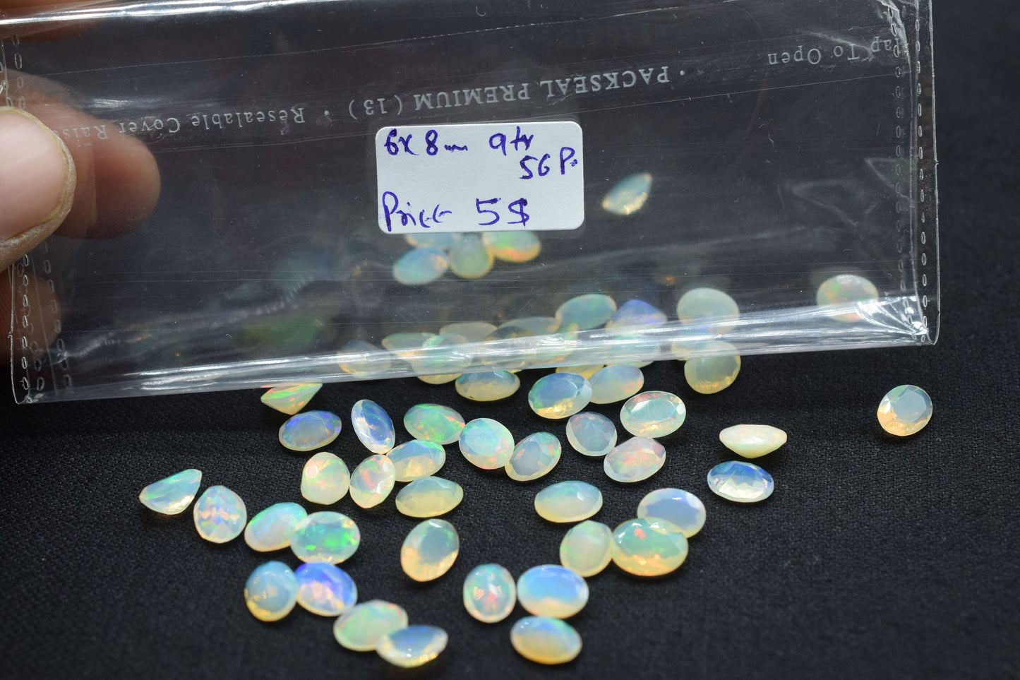 6x8MM Natural Ethiopian Opal Faceted Oval Cut Gemstone,AAA Ethiopian Opal multi flash oval cut Calibrated Size loose gemstone,Oval Cut Stone