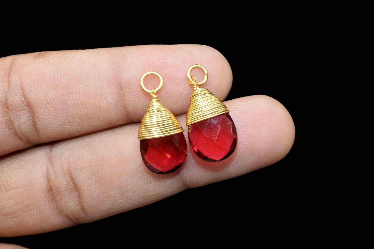 Pink Tourmaline Teardrop Faceted Connector,Pendant Jewelry,Gemstone Wire Wrapped Pendant,Wire Wrapped Necklace,Pink Jewelry,Loop Connector