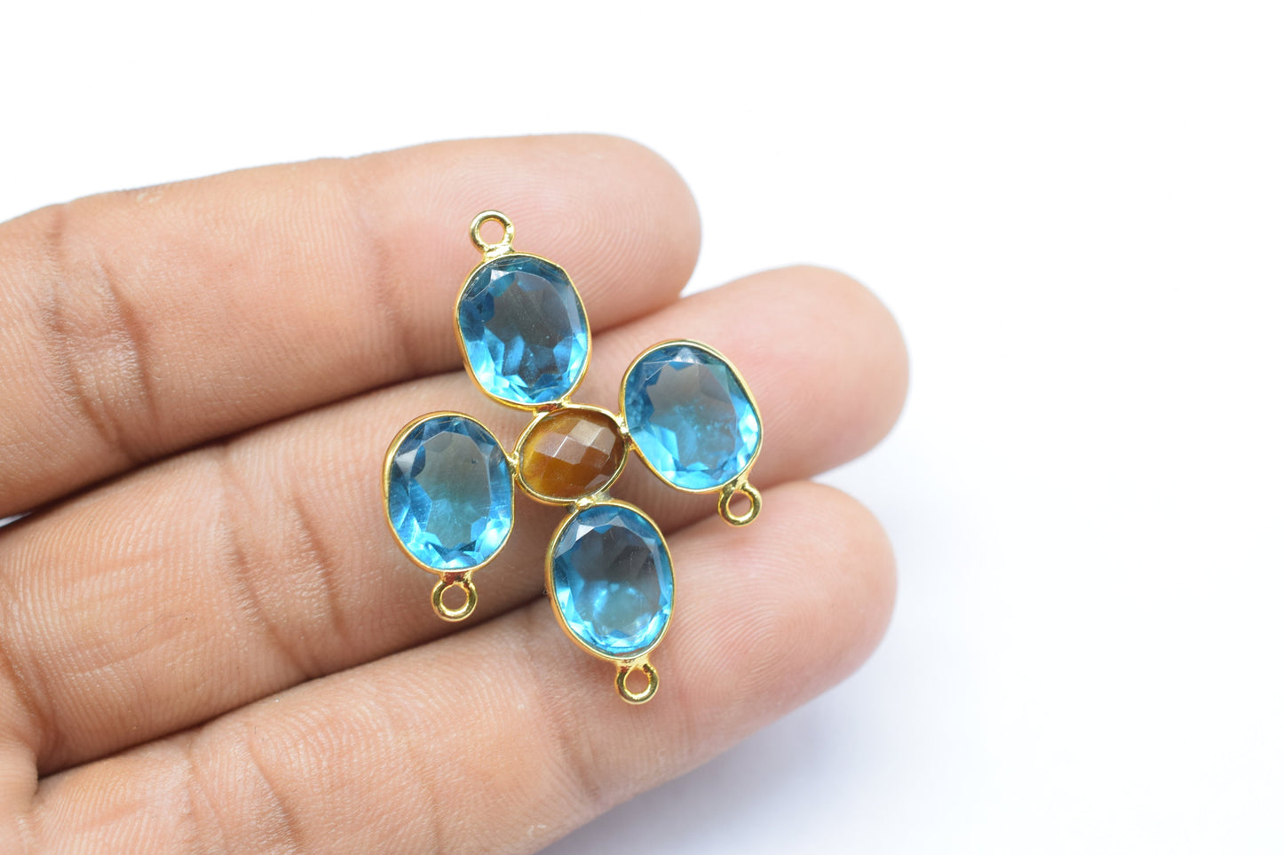 Sky Topaz Gemstone Component/Sky Topaz Faceted Cut Stone/Earring Component/Gemstone Pendant/Jewelry Making/Dangle Earring/Wholesale Supply