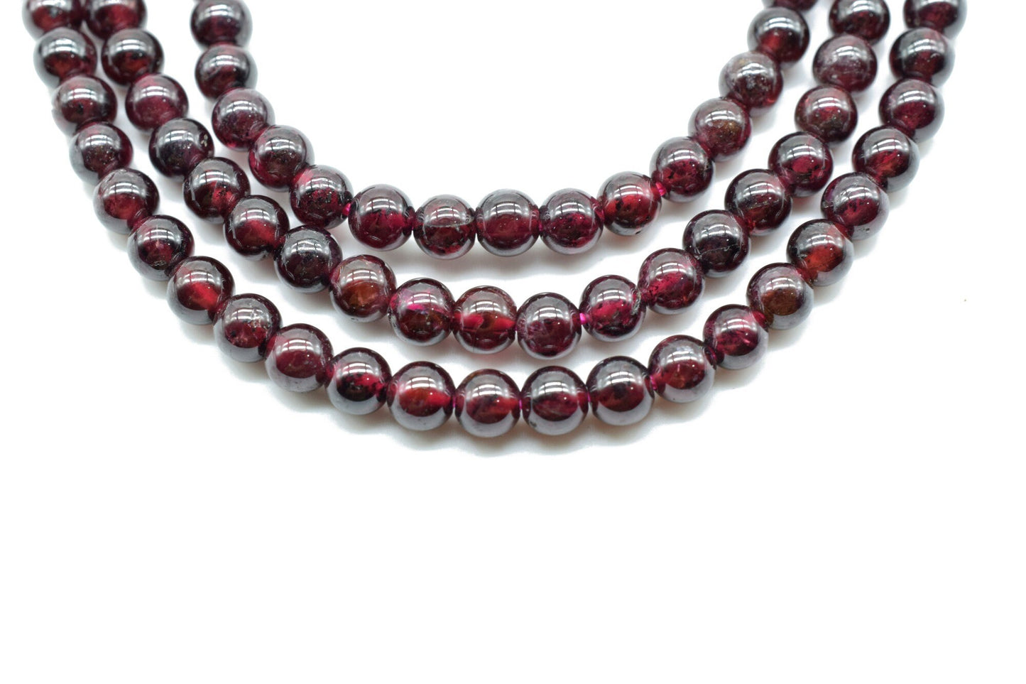 Natural Garnet Beads 4mm beads,Red Color NOT Dyed Smooth Polished Round 16 Inch Strand,Gorgeous Smooth Red Garnet Beads-Grade A High Quality