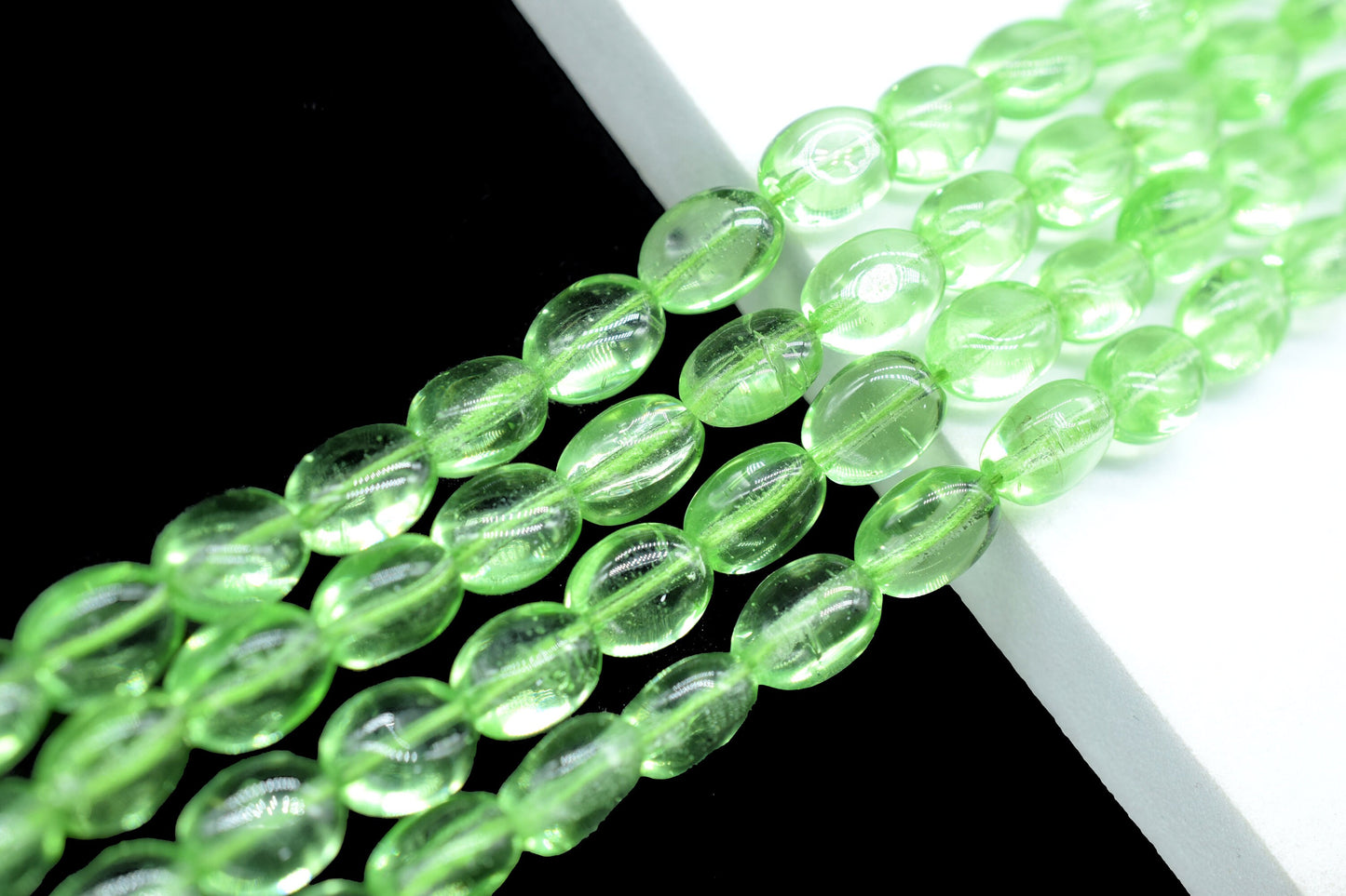Green Amethyst Smooth Oval Beads,Green Quartz Smooth Beads,Loose Beads for Jewelry Making,Plain Oval Beads,Green Amethyst Smooth Nuggets