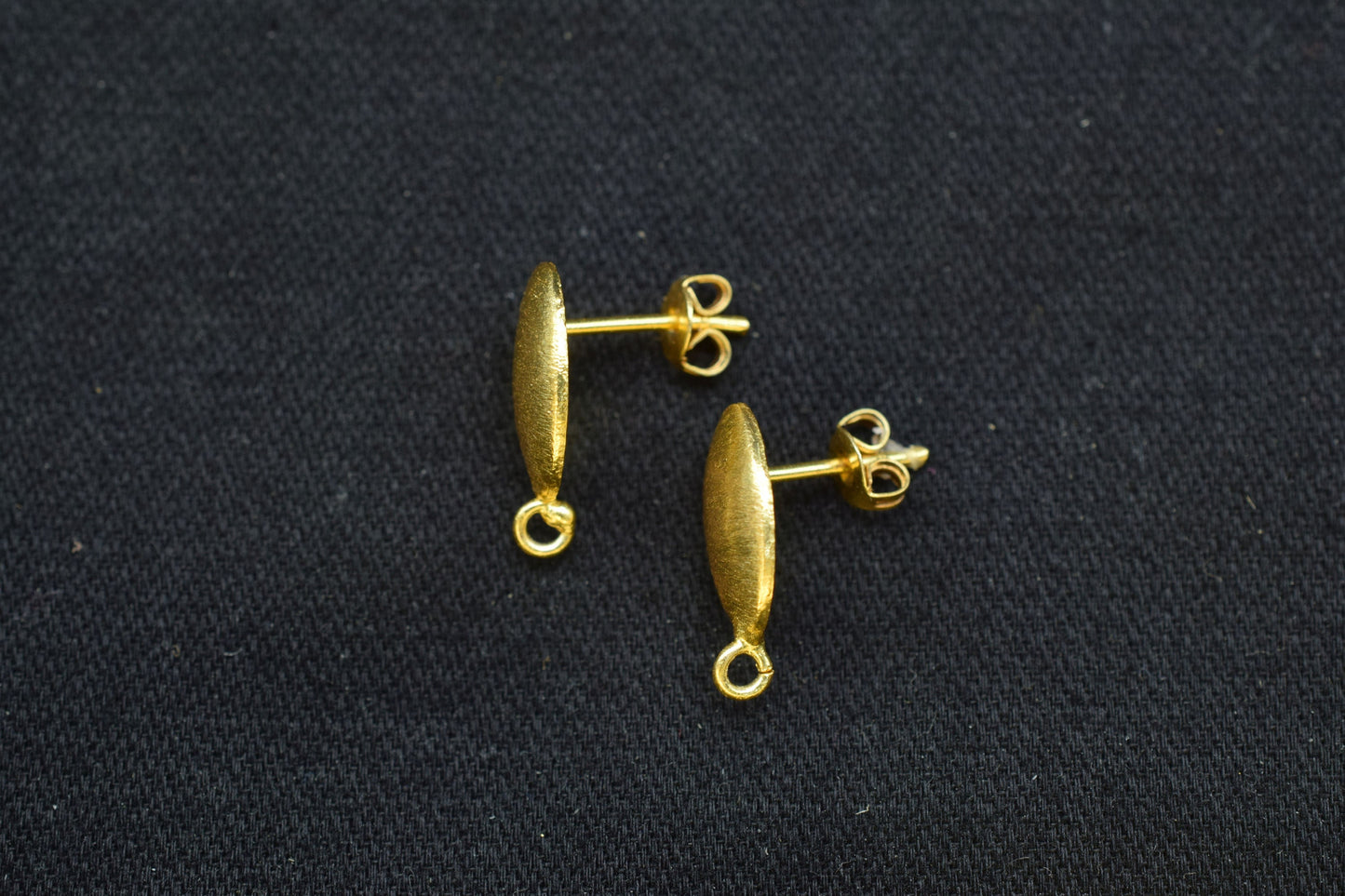 Gold plated Brass Earring post Studs,9x12mm Oval shape Earring Charms connector,Brass Earring Charms For Jewelry Making,Jewelry Supplies,