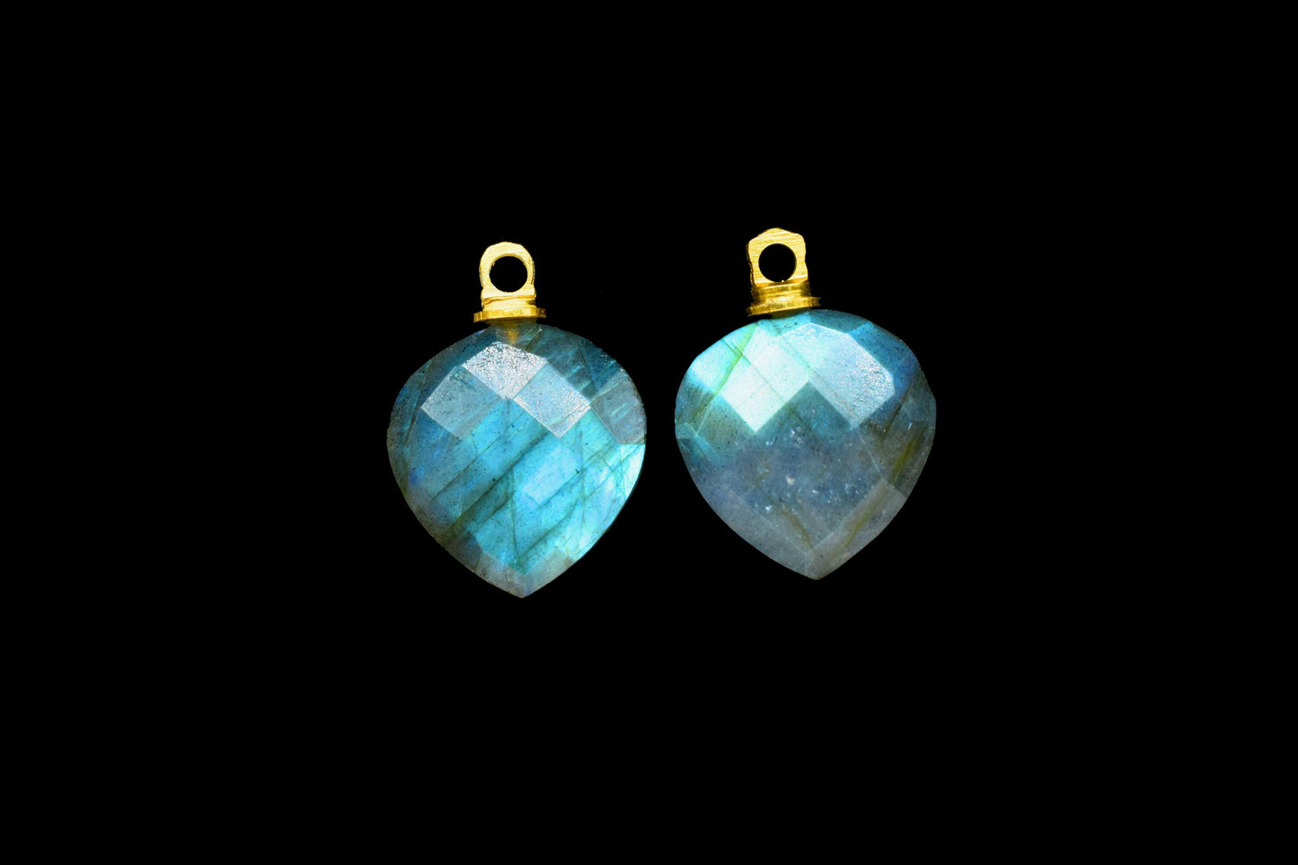 Gemstone Faceted Pendants,Heart Beads Connector,Briolettes Beads Pendant Jewelry,Heart Shape Drill Pendant Charm,Single Bail Pendants,Gift