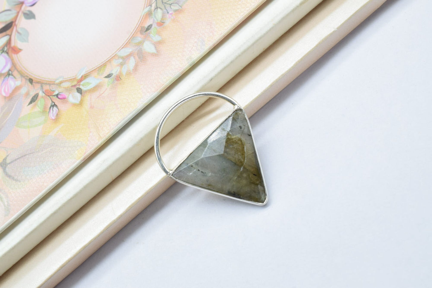 Labradorite Triangle  Connector, triangle   Pendant Component,Handmade Connector, Triangle Shape Pendant,   pendant jewelry,