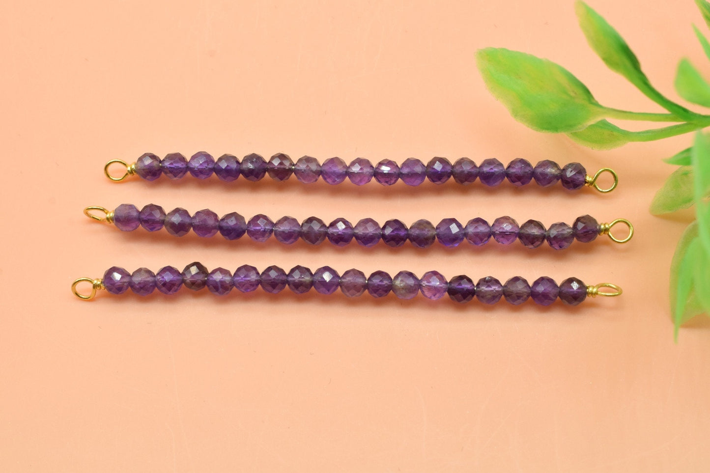 Amethyst Beads Bar Pendant,February Birthstone Pendant,Amethyst Crystal Pendant,Amethyst Necklace,Gemstone Pendant,Dainty necklace ,mom'Gift