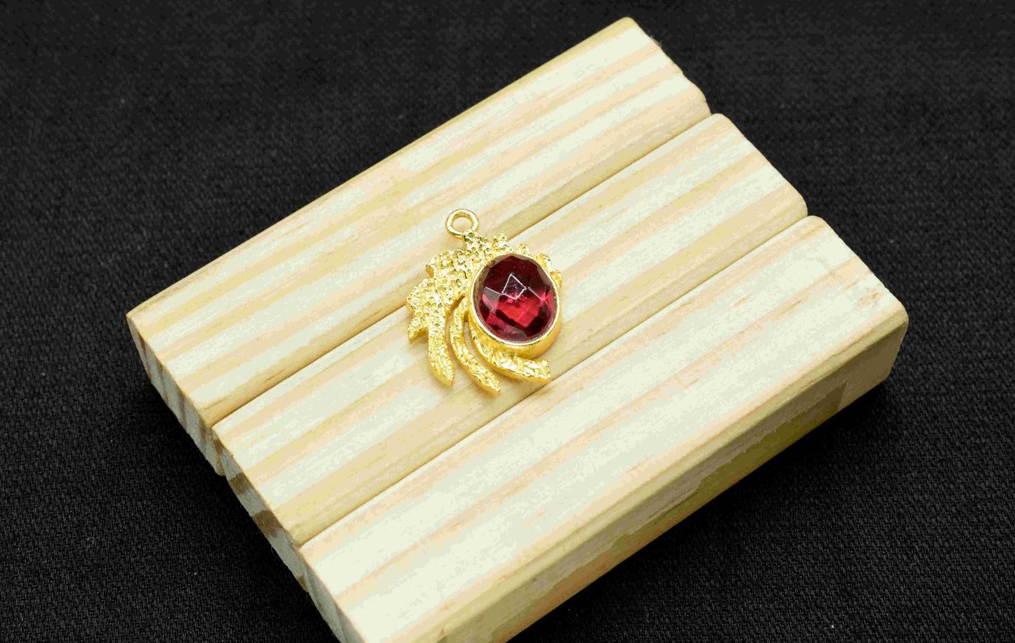Pink Tourmaline Pendant ,  Gemstone Handmade Pendant , Bulk Gemstone Pendant , Gold Plated Connectors ,Single Bail Gemstone Connector Charm