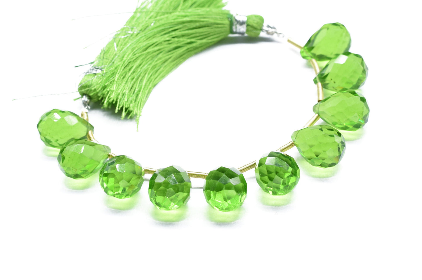 Peridot Teardrop Shape Briolettes,10x14mm Faceted Drop Beads,Peridot Faceted Drop Shape Briolette,AAA Quality Briolettes,Peridot Briolettes