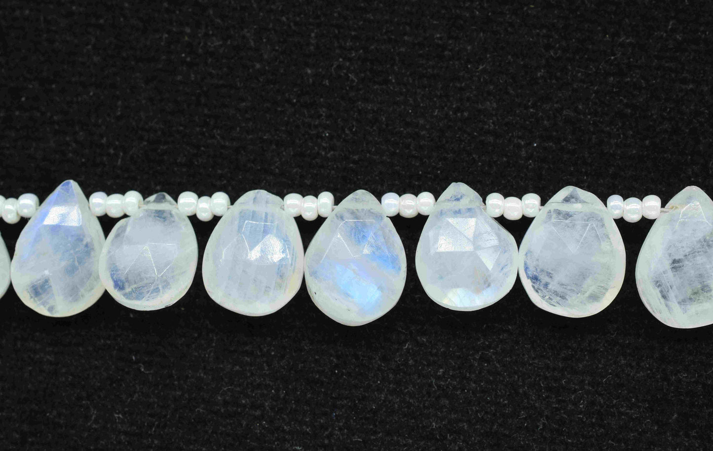Rainbow Moonstone Beads Strands,Teardrop Shape Necklace,Moonstone Faceted Briolettes,Handmade Beads jewelry,Station Link,Fine Quality Beads