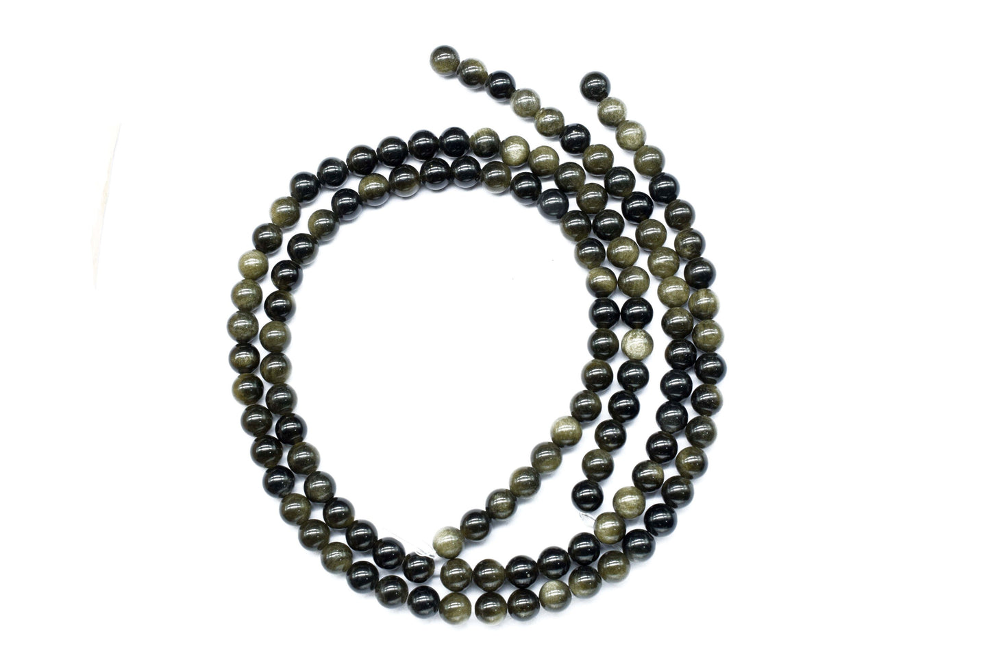 Natural Obsidian Beads, Smooth round beads, 6-7mm Round beads, Black color Beads, Obsidian Jewellery beads, Craft beads, Birthstone beads