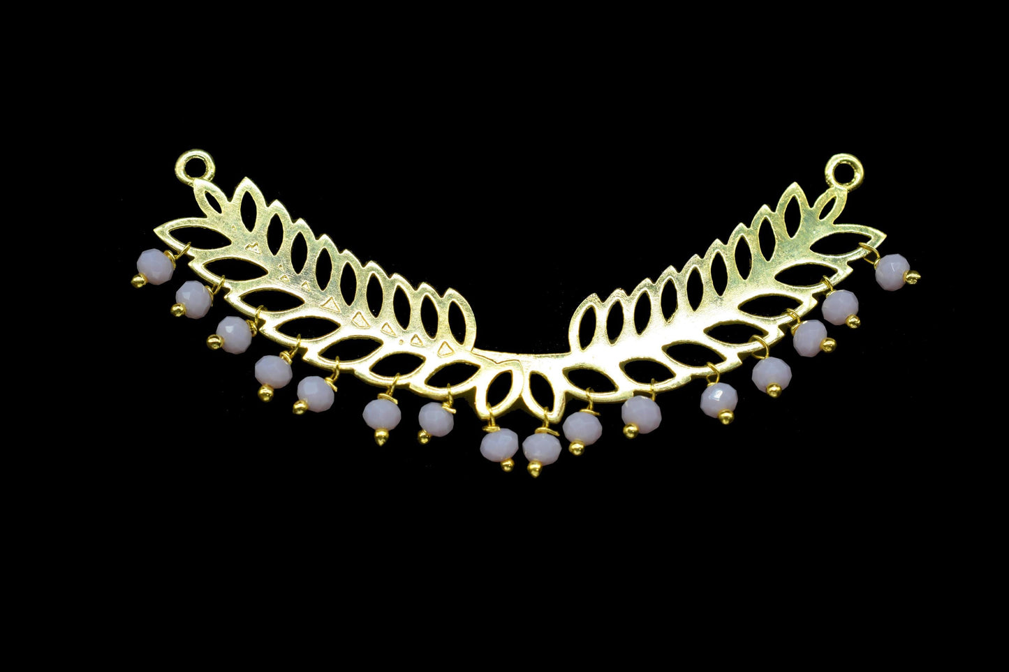 Pink Opal Beads Dangle Charms,Wedding Hair Vine Connectors,Gemstone Leaf Pendant Necklace,Component Leaf Charms,Handmade jewelry,Gift