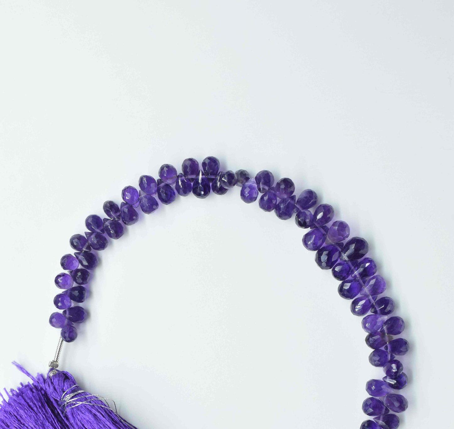 Amethyst Drops Faceted Briolettes,Gemstone Drops Beads Necklace,Strand Beads jewelry,Handmade Station Link,drop for earring,loose Beads Gift