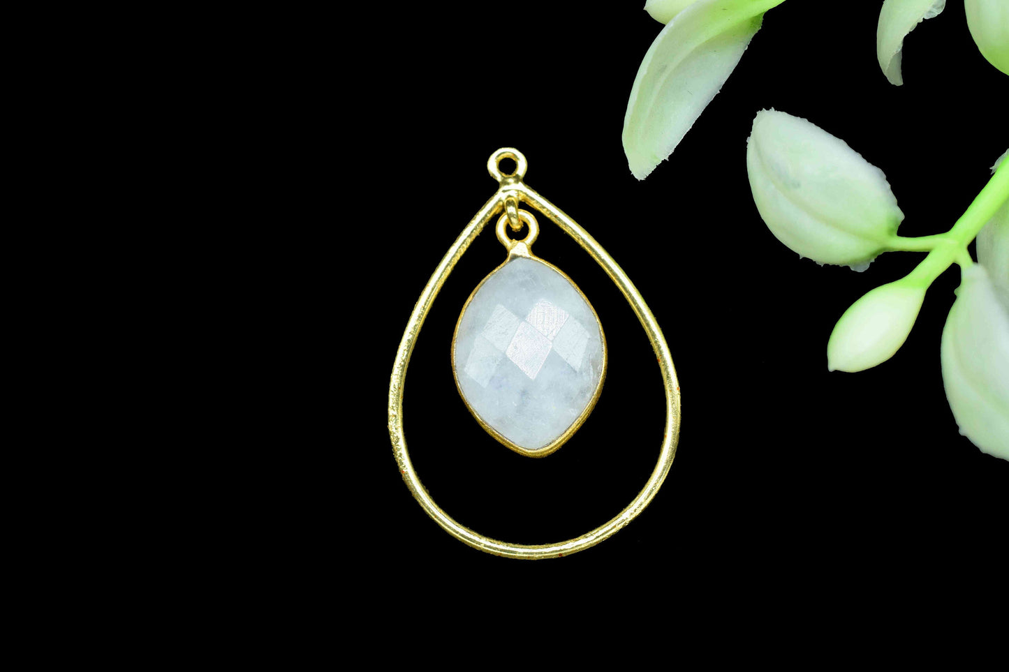 Handmade Bezel Pendant,Station Link Supply,Gemstone Components,Elegant Pendant Jewelry,Finding Teardrop Pendants,Components Dangle Earrings
