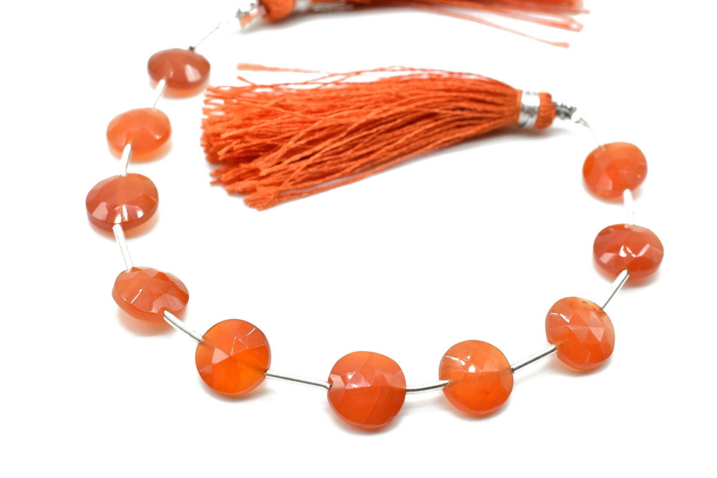 Carnelian 9mm Coin Briolettes,Carnelian Briolettes strand,Jewelry making beads,craft beads,Carnelian Round shape Briolettes,Carnelian beads
