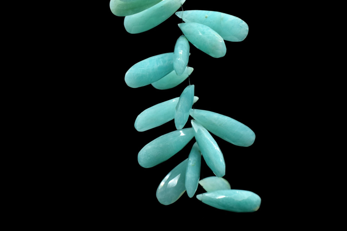 Natural Amazonite Faceted 10x30mm Pear Shape Briolettes,Long Pear Shape Beads,10x30mm Teardrop Beads,Amazonite Pear,Amazonite Teardrop beads