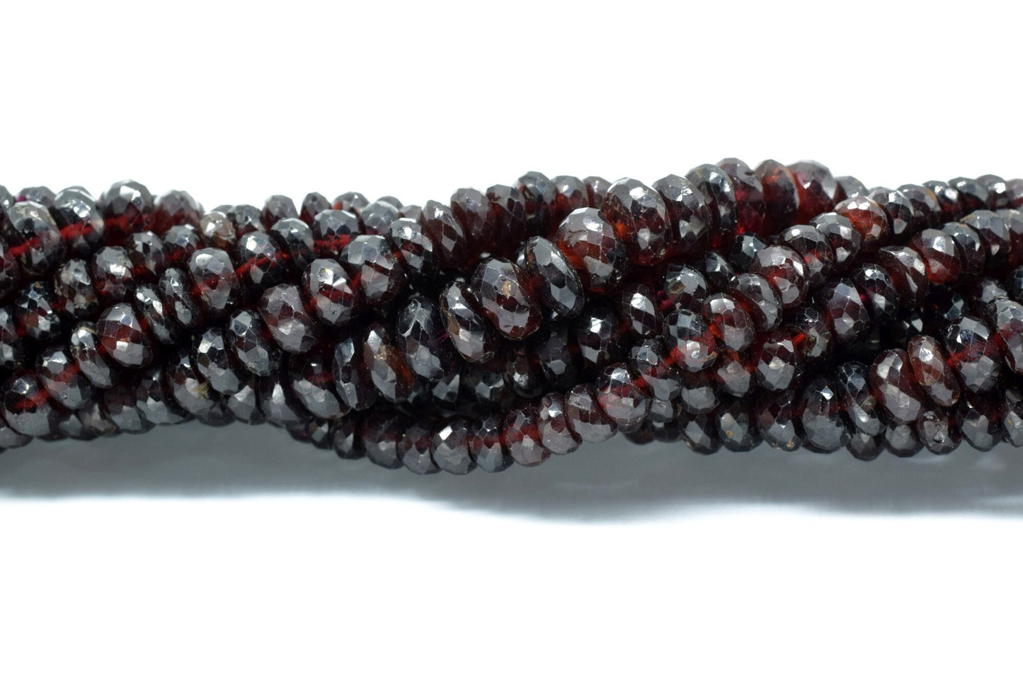 bigger Faceted Natural Red Garnet 6.5mmTo 7.5mm Faceted Rondelle Bead,Sparkly Diamond Cut Gemstone 6 Strand bead,Gemstone For Jewelry Making