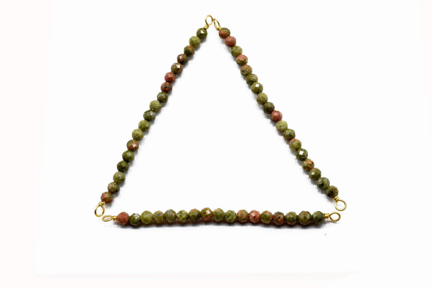 Unakite Bar Pendant,Double Loop Connector,Wire Wrapped Pendant,unakite beaded bar Pendant,Double Bail,Necklace Making Supply,unakite Beads