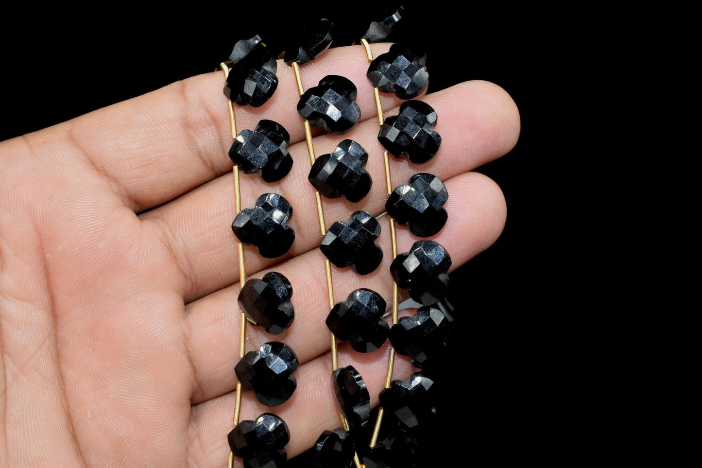 Black Onyx Carving Gemstone briolettes,Fancy Stars Briolette Beads, Carved Drill Star Briolette,Onyx Carved Faceted Briolette Heart Gemstone