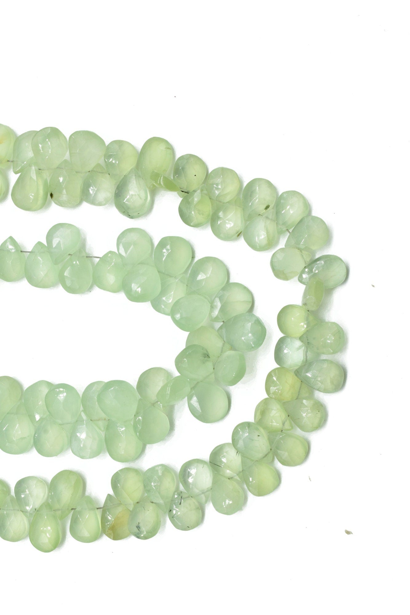 Prehnite Faceted Pear Shape,7x10 mm Prehnite teardrop,Prehnite Briolette,Green Prehnite beads,Prehnite pear shape strand,braclet making bead