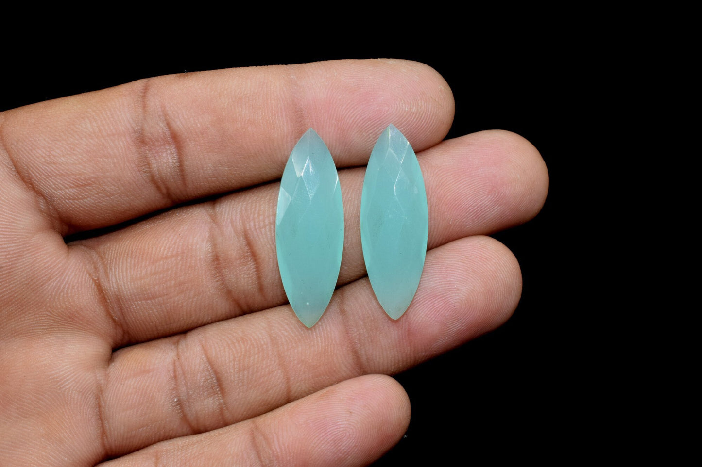 Aqua Chalcedony faceted marquise beads,10x30mm marquise briolettes,Spiky beads,jewelry making beads,Gemstone briolettes,fancy gemstones