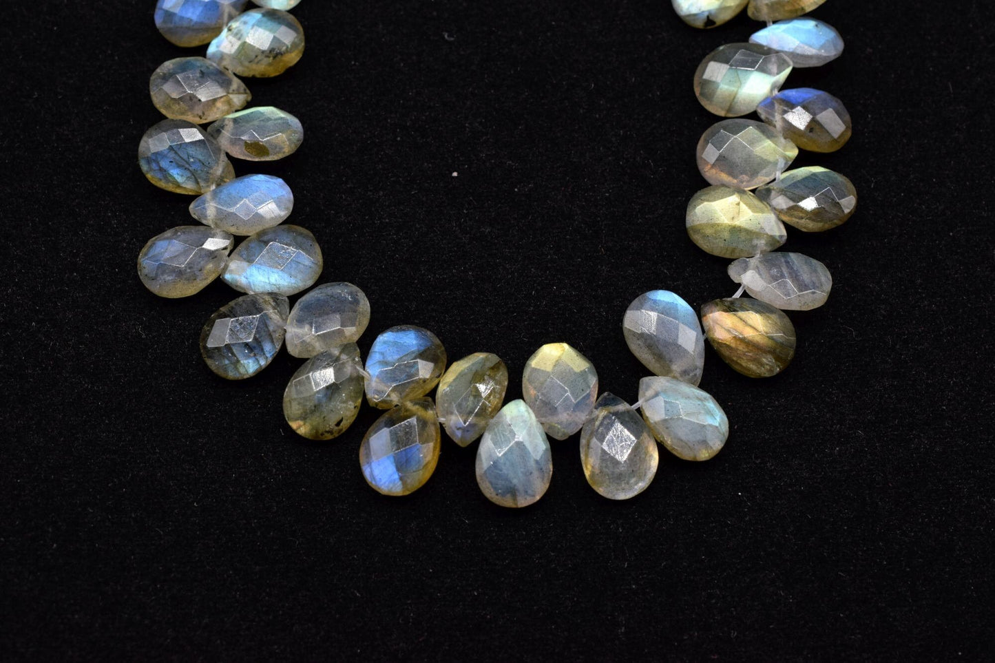 Labradorite Teardrop 7x10mm Briolettes,Labradorite drilled Briolette,Super Finest Quality briolette,Labradorite briolettes jewelry making