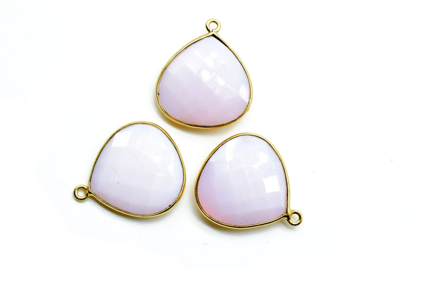 Pink Opal 20mm Heart Shape Charm,Pink Opal Pendant,heart Pendant,Faceted Pink Opal,Gemstone Charm,Gemstone Pendant,Pink Opal Charms & bezels