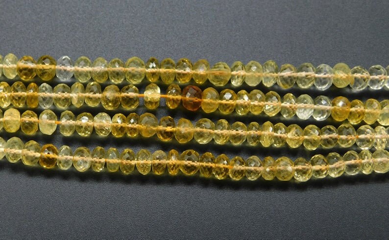 Natural Citrine Faceted 6mm to 6.5mm beads,Rondelle Beads,Citrine Beads,Gemstone Loose Beads,Citrine Faceted Rondelle Beads,Citrine strand