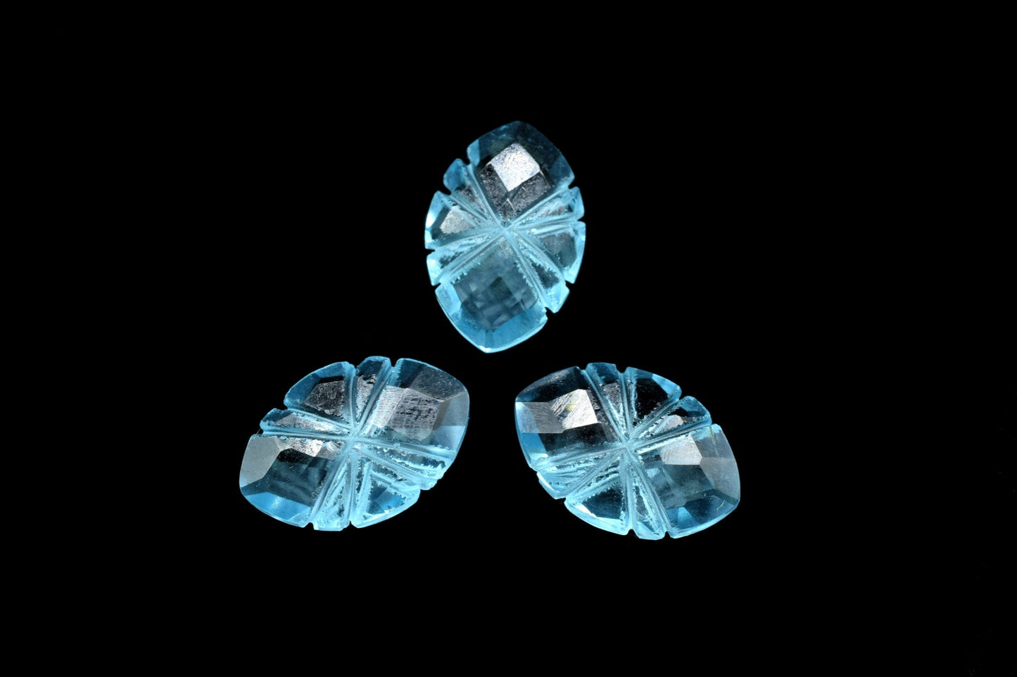 Sky Topaz Carving Marquise Shape Briolettes,12x18mm Carved Marquise Beads,Carved Gemstone Beads,Topaz Carved Stone Beads,Carving Briolettes