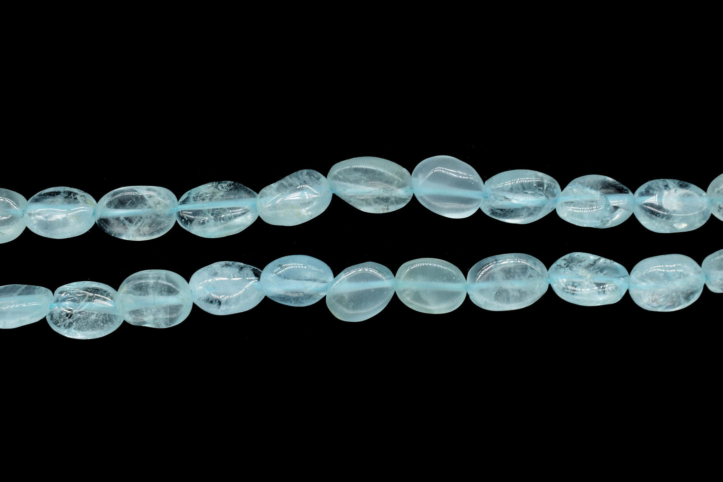 Sky Topaz Smooth Beads,Gemstone Oval Shape Beads,AAA Quality,Sky Topaz Jewelry Making Craft,Gemstone Nuggets beads,Sky Topaz Strands Jewelry