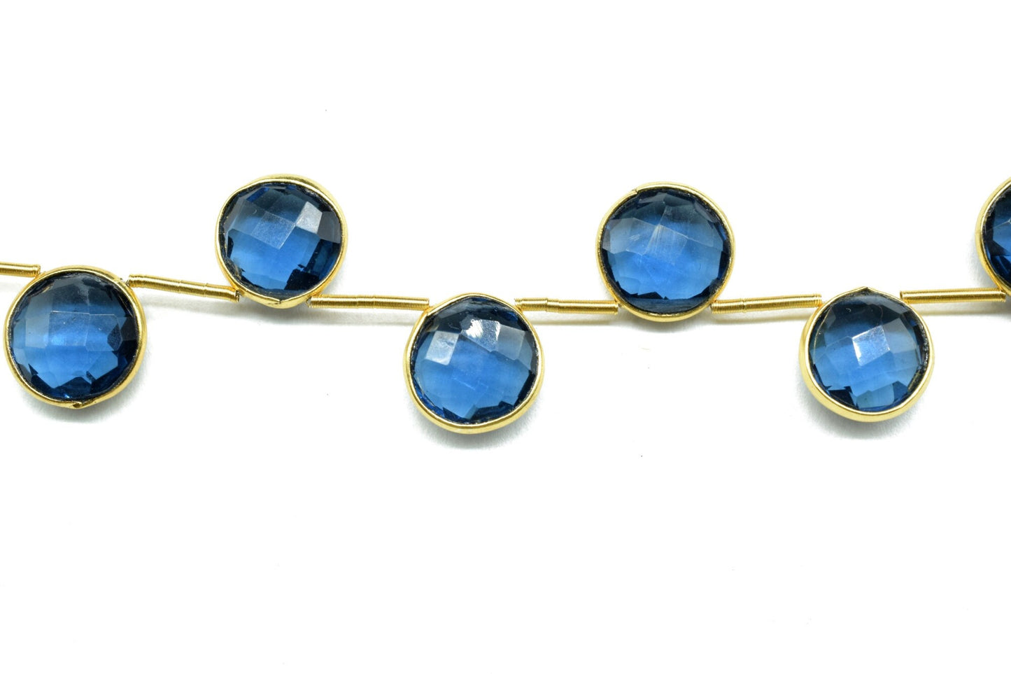 Kyanite 10mm Faceted Round Shape charms strand,Kyanite Faceted Gemstone JewelryMaking Component,Kyanite charms,Brass charms