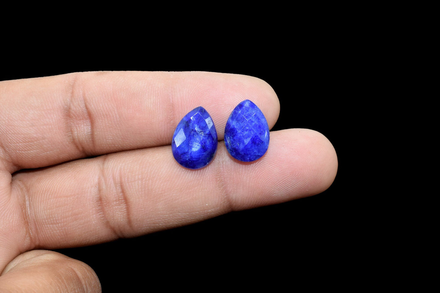 Blue sapphire Faceted Pear Shape Beads,10x14mm Pear Shape,Blue sapphire Faceted Teardrop,sapphire Jewelry Beads,Blue sapphire Briolettes,