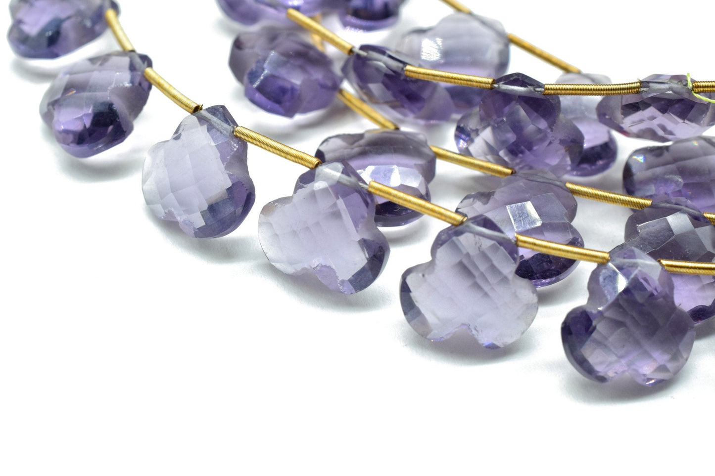 Amethyst fancy Shape Faceted Briolette| Carved Drill Fancy Briolette 5 inch Strand | 10 Pieces,Side Drill |Gemstone Beads for jewelry making
