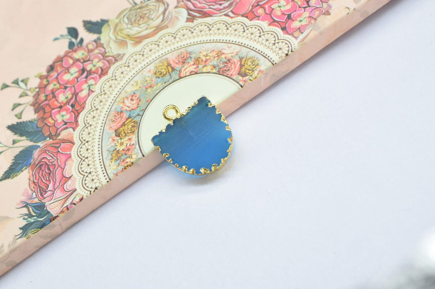 Neon Apatite Semi Circle Pendants,Handmade Half Moon Earring,Necklace Connectors,Statement Jewelry,Single Bail,Gemstone Electroplated Charms