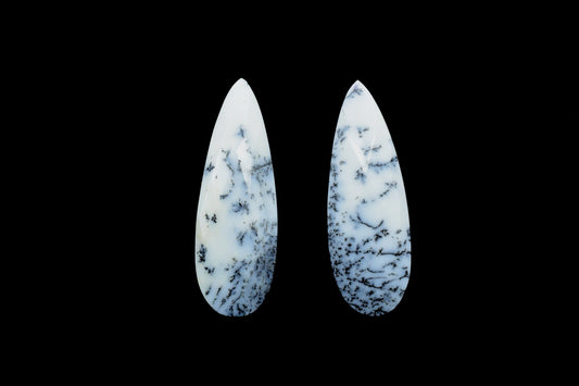 Dendrite Opal Faceted long pear shape beads,10x30mm Long Pear Shape Briolettes,Gemstone Briolettes,Calibrated Gemstone,Long Pear Beads,Gift