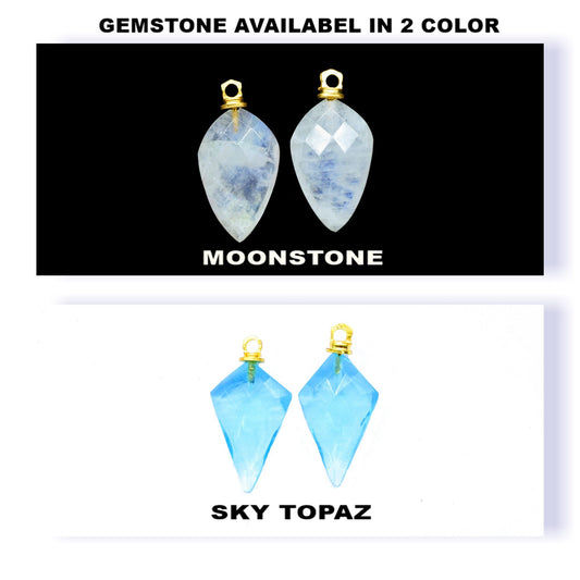 Gemstone Fancy Shape Connectors,Briolettes Drill Pendant charms,Beads jewelry component,Single Bail Pendant,Handmade Earring Connectors,Gift