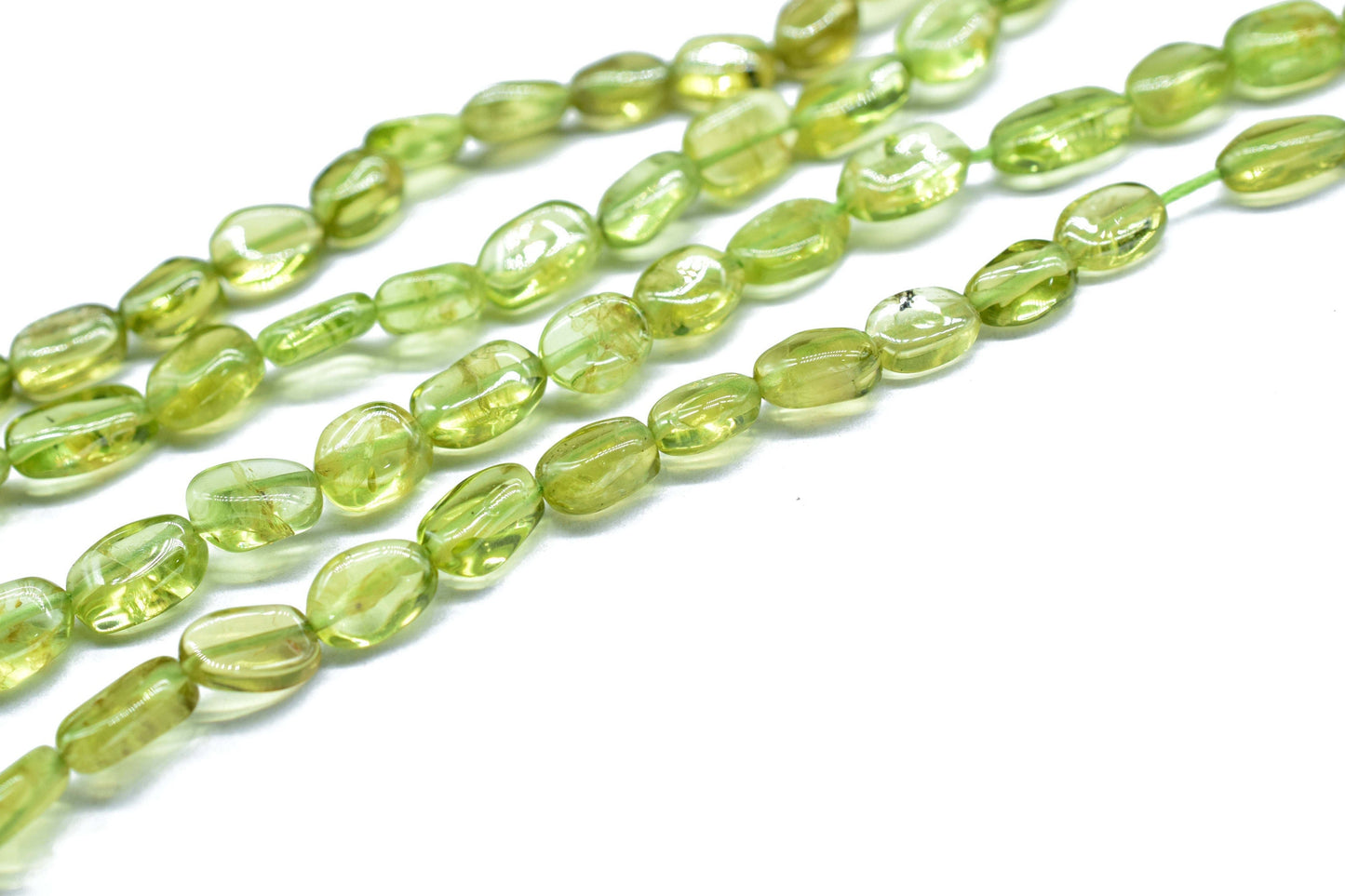 Top Quality Peridot Nuggets Shape 4x6mm to 5x8mm Beads, Peridot Plain Nugget Beads, Peridot Smooth Beads, Jewelry Making Craft,Gift
