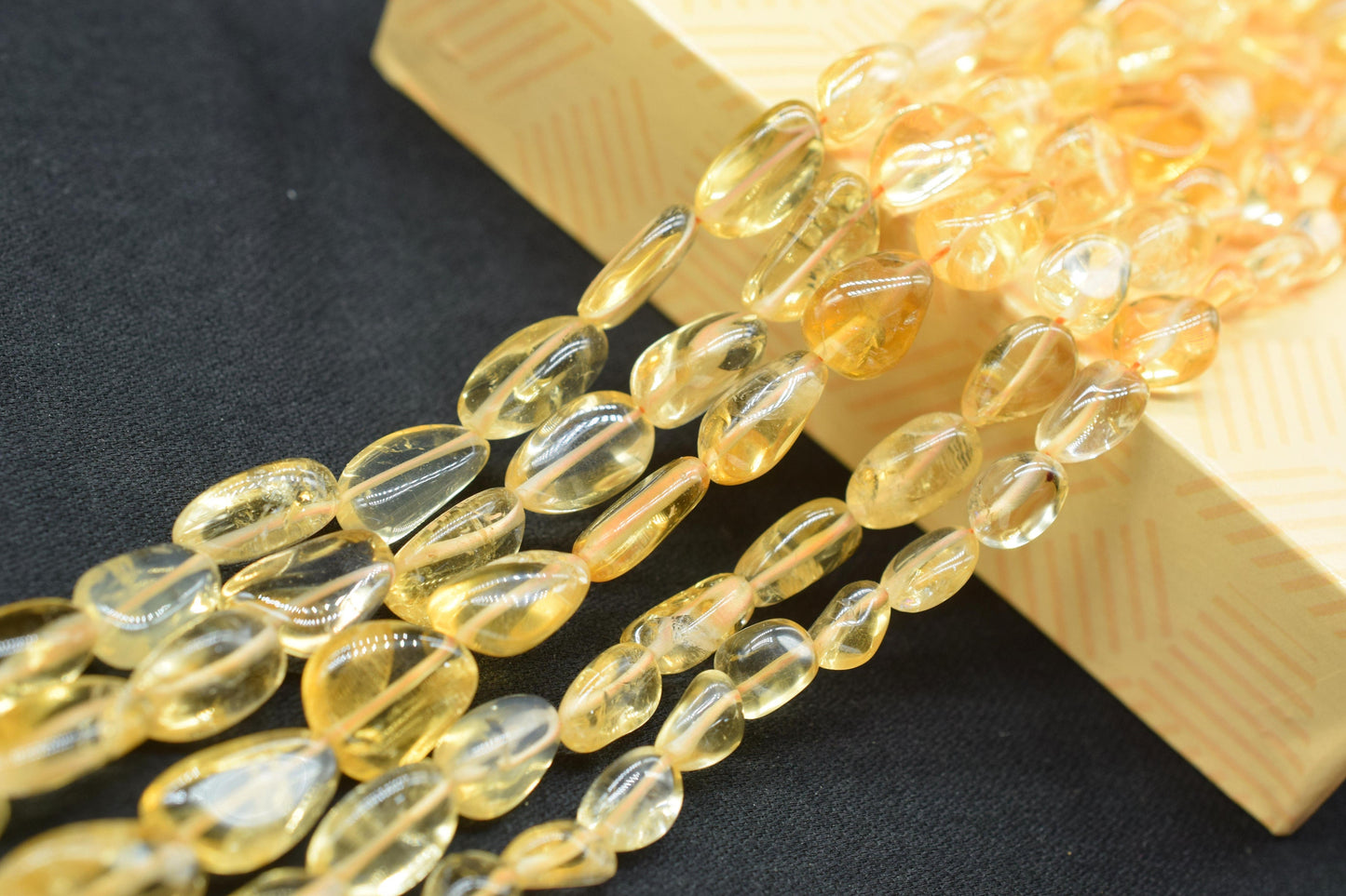 Natural Gemstone Nuggets Beads/Smooth Beads/Jewelry Making Craft/Citrine Nuggets Beads/Handmade Jewelry/Jewelry Component/B'day Gift