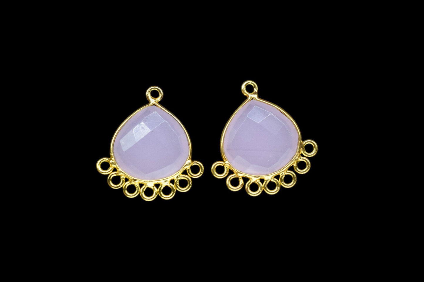 Rose Quartz 14mm Heart Bezel Charm/Charms Connector/Handmade Jewellery Connectors/Gemstone Brass Component/Women Jewelry/B'day Gift