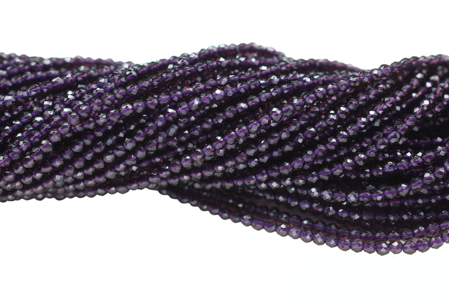 Amethyst Faceted Beads/Beads Strand/Jewerly Making Beads/2mm Amethyst Beads Strand/Loose Gemstone Beads/Rondelle Beads/Amethyst Strand