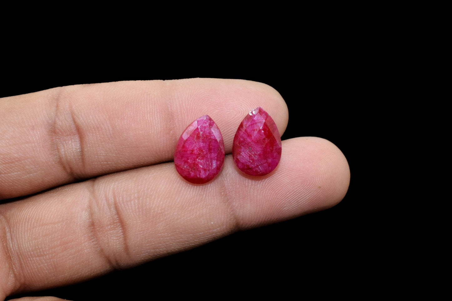 Natural Ruby Faceted pear shape Briolettes,Precious Ruby Beads,Faceted Pear shape Beads,Natural Gemstone Briolettes,10x14mm Pear Shape,Beads