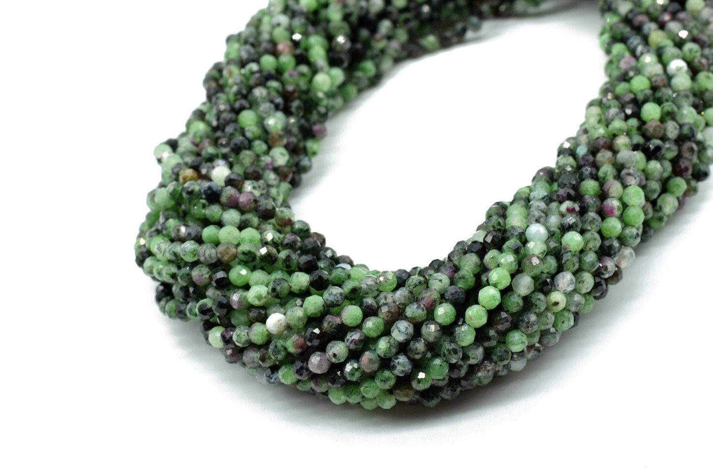 Natural Ruby Zoisite Beads,Multi Color Faceted beads,3mm faceted beads,precious stone beads,natural gemstone tiny spacer beads,rondlle beads