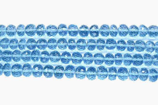 Iolite Quartz Faceted Rondelle Beads,Blue Iolite Faceted Rondelle Shape Gemstone Beads,Iolite Gemstone Faceted Beads,6" Faceted Iolite beads