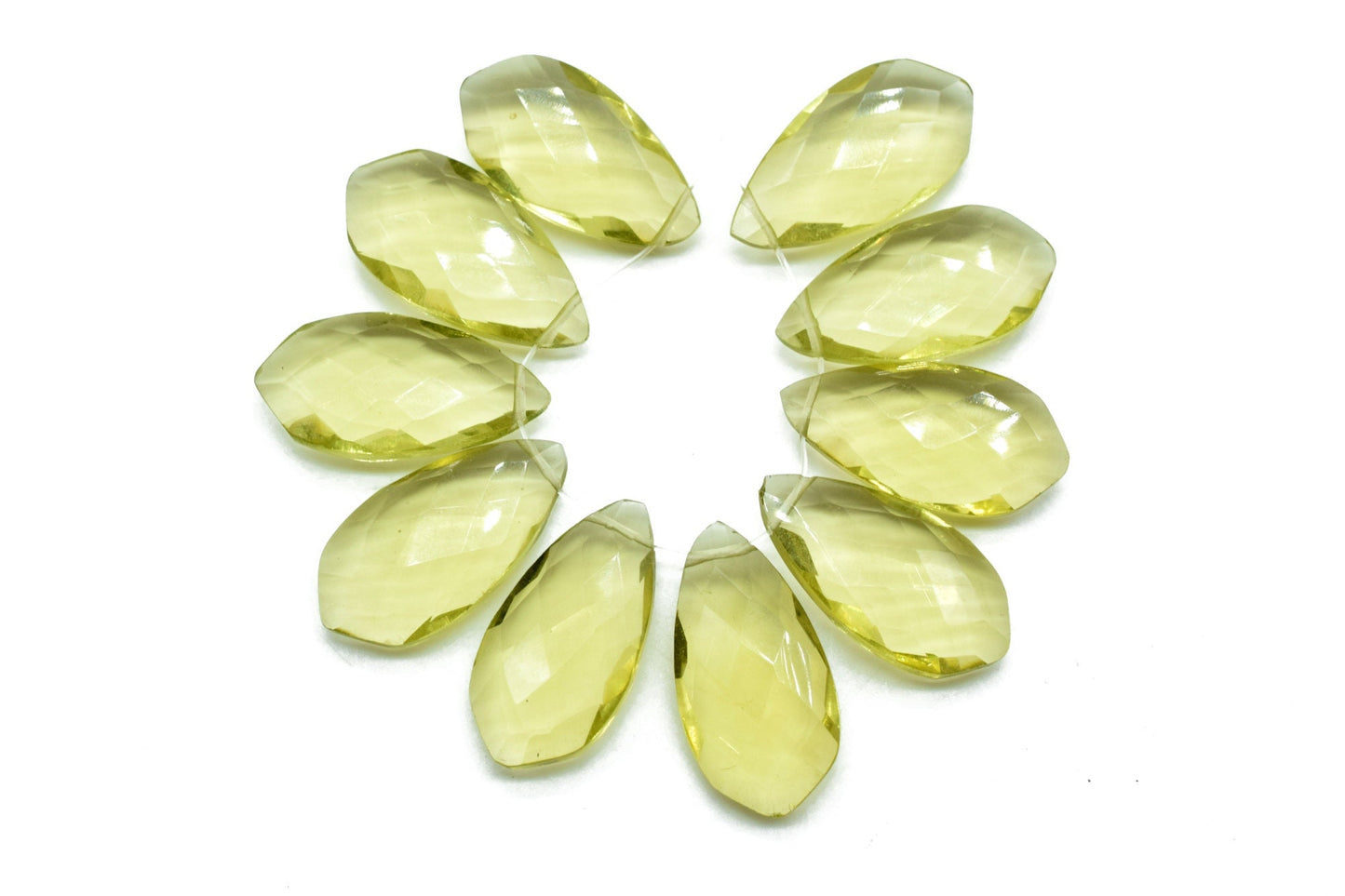 Yellow chalcedony Pear 10x20mm Briolettes,Yellow chalcedony briolettes,Yellow chalcedony Faceted Briolette,chalcedony Briolette 9 Pc pack,