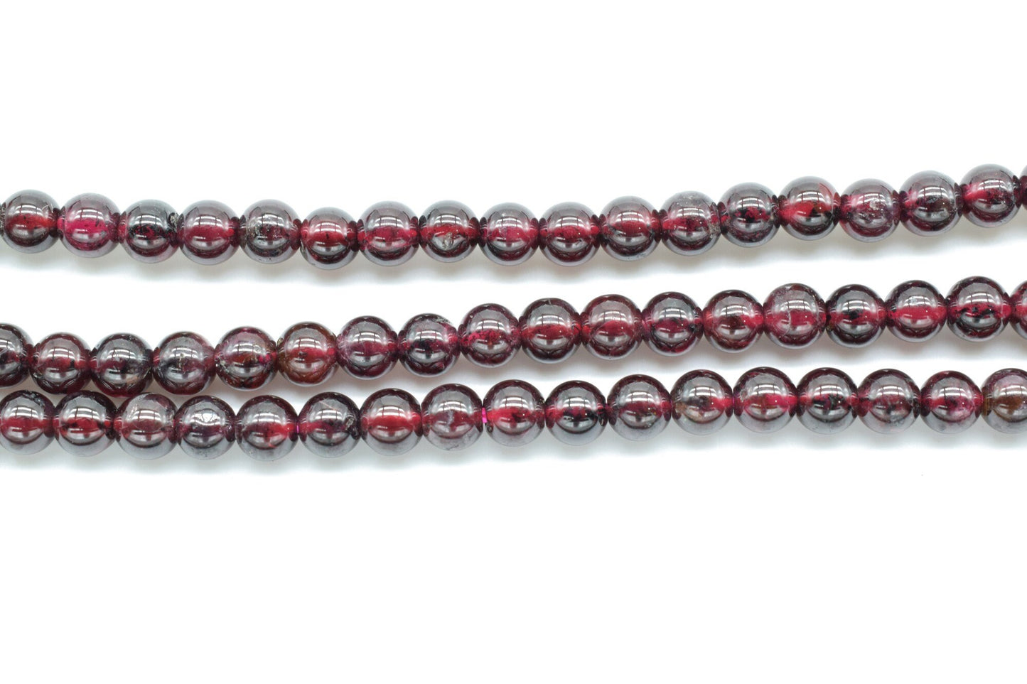 Natural Garnet Beads 4mm beads,Red Color NOT Dyed Smooth Polished Round 16 Inch Strand,Gorgeous Smooth Red Garnet Beads-Grade A High Quality