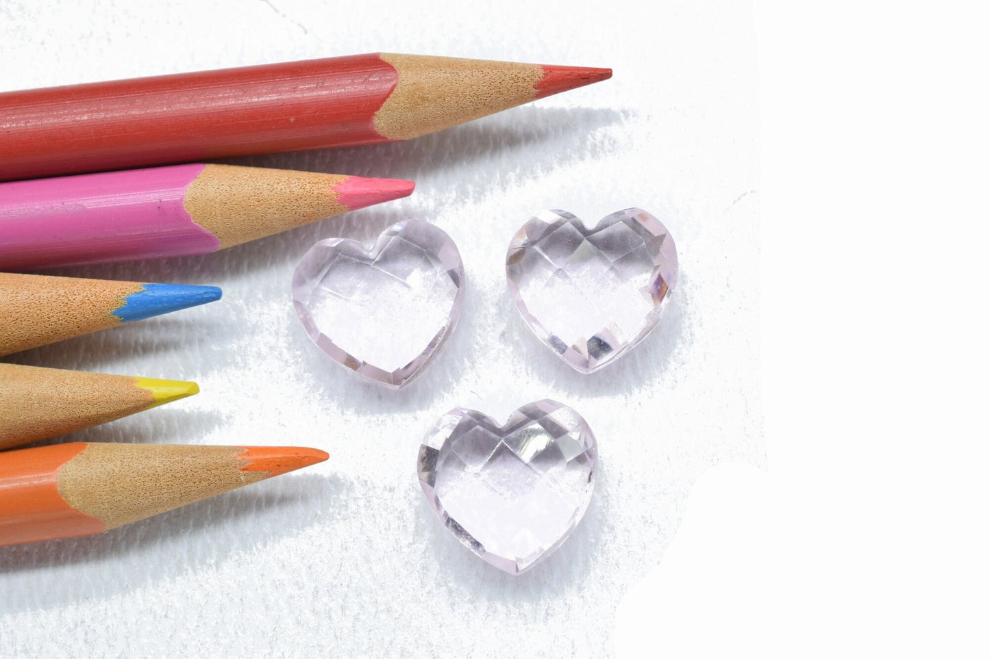 Pink Tourmaline Quartz,Faceted Heart Shape Briolettes 12mm,Loose Gemstone Fancy Beads,AAA Grade High Quality,Heart Shape Briolette Pair