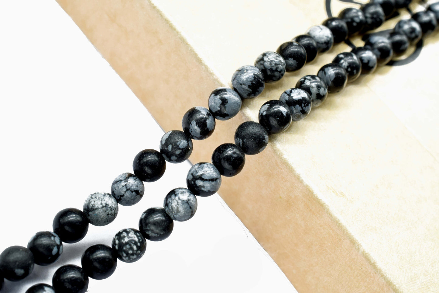 Natural Snowflake obsidian Smooth Beads,6mm to 7mm approximately Beads,nowflake Obsidian Gemstone Round Ball,Loose Beads,AAA Quality,Gift