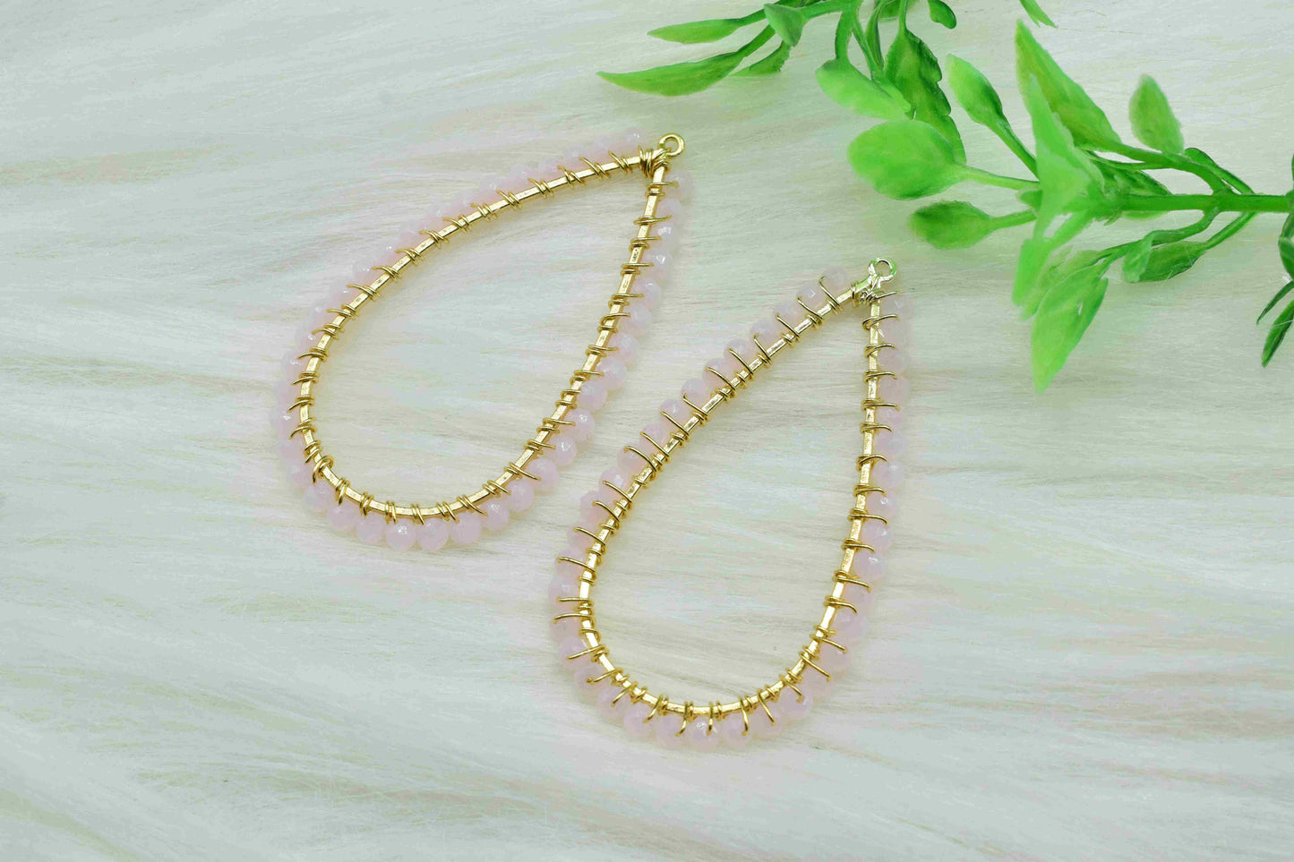 Peach Agate Gemstone Earrings Components, Handmade Earrings, Dangle Earring Components, Findings Earring Components, Connector Jewelry, Gift